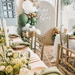 Rented gold chiavari chairs