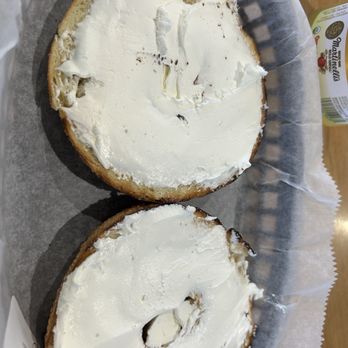 Bagel House - Onion with plain schmear. - Bagels Near Me - Casa Grande, Arizona Bagel House - Onion with plain schmear. - Bagels Near Me - Casa Grande, Arizona