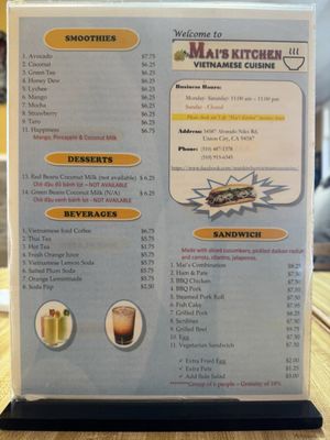 Menu photo 1 Mai's Kitchen Union City, CA