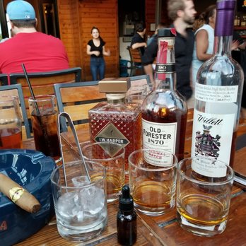 Jack Rose Dining Saloon - Our bourbon selection with my favorite cigar - American Near Me - Washington, DC, District of Columbia