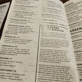 Four Peaks Brewing - Menu - Pubs Near Me - Tempe, Arizona