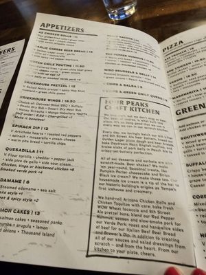 Menu photo 4 Four Peaks Brewing Tempe, AZ