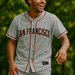 Renegade Sportswear Men's 100% Poly Cheese Cloth Baseball Shirt w/City Name Appliquéd