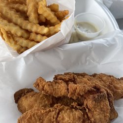 The Wolf Den - Chicken strips and fries
