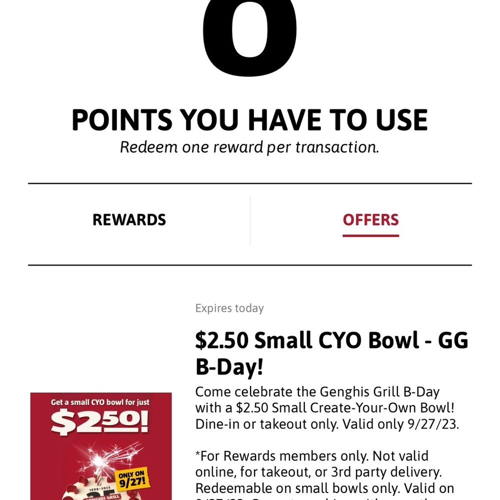 Genghis Grill - Proof of reward - Chinese Near Me - Addison, Texas Genghis Grill - Proof of reward - Chinese Near Me - Addison, Texas