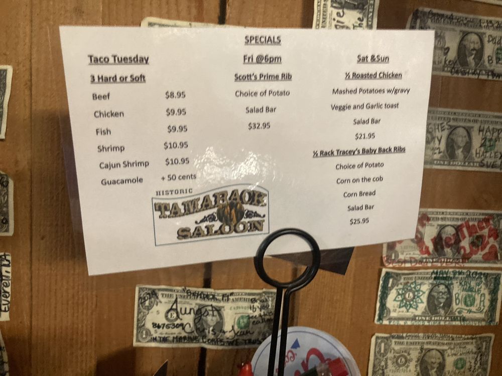 Tamarack Saloon Logo