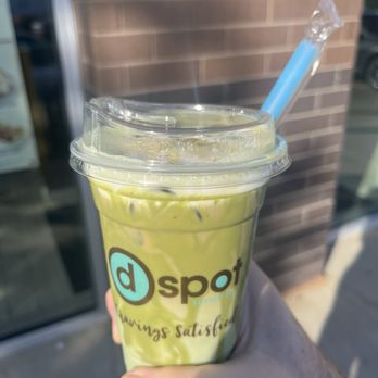 D Spot Dessert Cafe - Pistachio latte - Desserts Near Me - Edmonton, Alberta