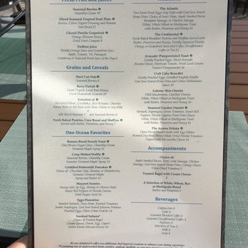 Azurea - Brunch Menu - New American Near Me - Atlantic Beach, Florida