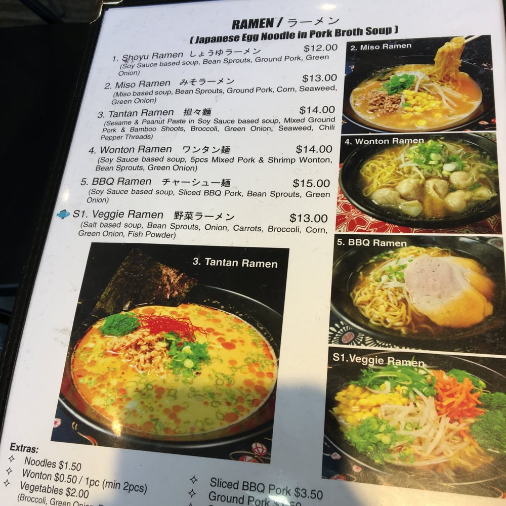 Chaya - Menu - Ramen Near Me - Banff, Alberta