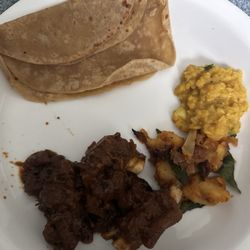 Parapu, Potato, and Mutton curry