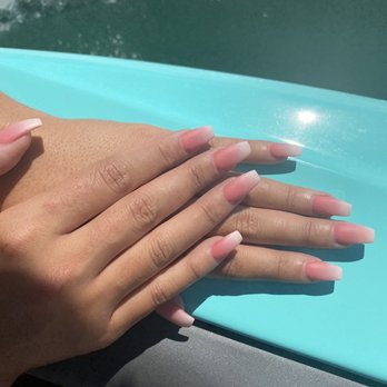 Organic Spa and Nails - Ombre sns matte nails by Tom - Nail Salons Near Me - Austin, Texas