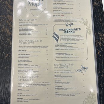 Sweet Maple - Menu Feb 2024 - Breakfast & Brunch Near Me - Cupertino, California