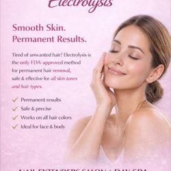 Nail Extenders Salon & Day Spa - Electrolysis Permanent Hair removal