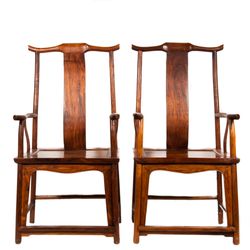 Oakridge Auction Gallery - September 2019 Pair of Huanghuali Chairs