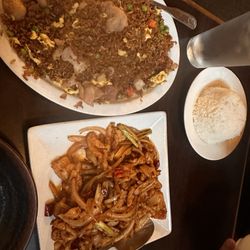 Szechuan Garden Restaurant - Fried rice and Mongolian chicken