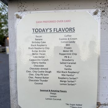 Woodside Farm Creamery - Menu April 2025 - Ice Cream & Frozen Yogurt Near Me - Hockessin, Delaware