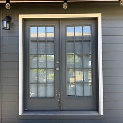 Two Man Crew - Replaced this customers glass sliding door with a french door.