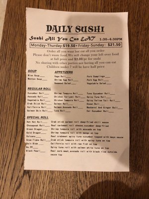 Menu photo 8 Daily Sushi Parkville, MD Menu photo 8 Daily Sushi Parkville, MD