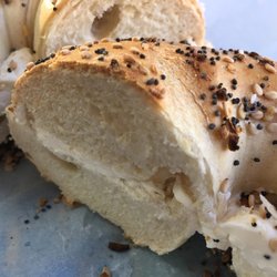 Bagel Express of Mahwah - Everything bagel with cream cheese.