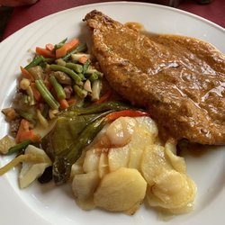 Piedra ventana - Grilled Iberian pork in an almond and pepper sauce