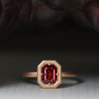 Baxter Moerman Fine Jewelry - Our Anika ring set with a garnet. - Jewelry Near Me - San Luis Obispo, California Baxter Moerman Fine Jewelry - Our Anika ring set with a garnet. - Jewelry Near Me - San Luis Obispo, California