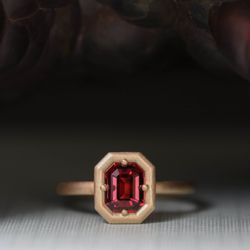 Baxter Moerman Fine Jewelry - Our Anika ring set with a garnet.