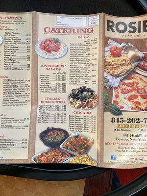 Menu photo 2 Rosie's Pizzeria Wappingers, NY