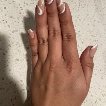 Studio Nails - Almond shape with swirl design - Waxing Near Me - Mission Viejo, California Studio Nails - Almond shape with swirl design - Waxing Near Me - Mission Viejo, California