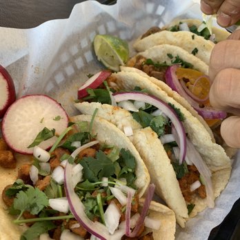 Tacos Montero - 2 tripas and 2 al pastor - Food Trucks Near Me - San Jose, California