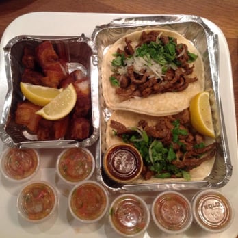 Cabana Latina - Left: Chicharron!!!
Right: Steak Tacos - Latin American Near Me - Southampton, New York Cabana Latina - Left: Chicharron!!!
Right: Steak Tacos - Latin American Near Me - Southampton, New York