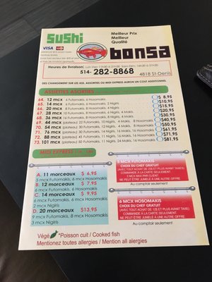 Menu photo 2 Bonsa Sushi Montreal, QC