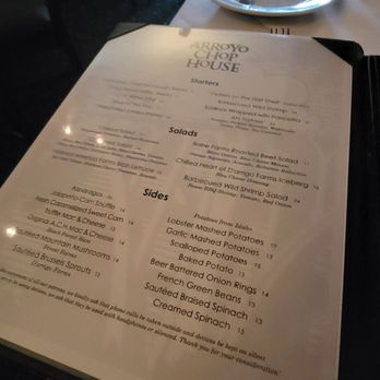 Arroyo Chop House - Menue 1 - Steakhouses Near Me - Pasadena, California