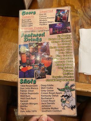 Menu photo 1 Senor Donkey South Padre Island, TX