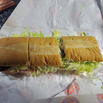 Jersey Mike's Subs - 11.24.25 - giant itallian with lettus, tomatoes, pickles and extra mayo. i had already eaten a 1/4 of it, before remembering to take photo. - Sandwiches Near Me - Mont Belvieu, Texas Jersey Mike's Subs - 11.24.25 - giant itallian with lettus, tomatoes, pickles and extra mayo. i had already eaten a 1/4 of it, before remembering to take photo. - Sandwiches Near Me - Mont Belvieu, Texas