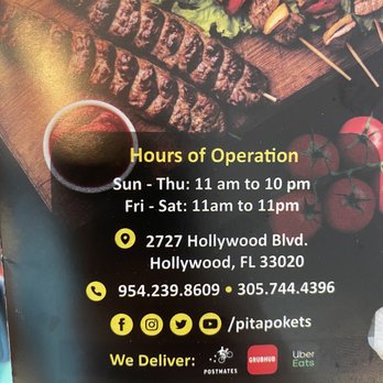 Pita Pockets - Hours of operation - Middle Eastern Near Me - Hollywood, Florida Pita Pockets - Hours of operation - Middle Eastern Near Me - Hollywood, Florida