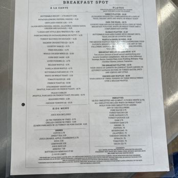 The Breakfast Spot - Menu - Breakfast & Brunch Near Me - Greensboro, North Carolina The Breakfast Spot - Menu - Breakfast & Brunch Near Me - Greensboro, North Carolina
