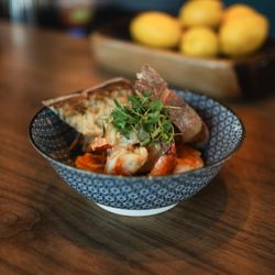 Gambas San Lucar       Named for the famous seaside town of San Lucar de la Barameda in Andalusia