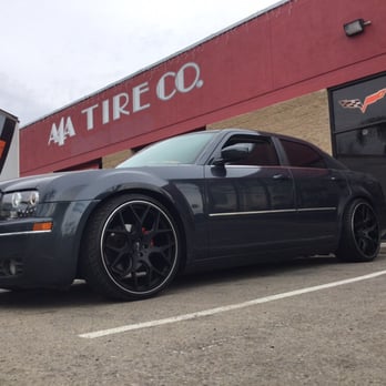 A4A Tire Co #3 - Staggered Gianelles 22s on lowered Chrysler 300 - Tires Near Me - Escondido, California