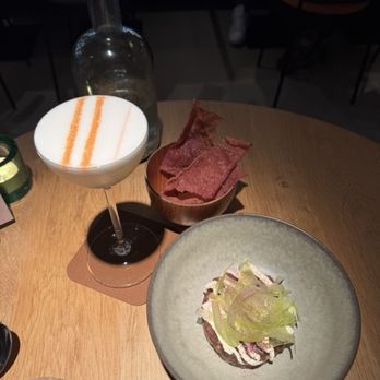 Nazka - Tuna ceviche and a Pisco Sour - Peruvian Near Me - Amsterdam, New Hampshire