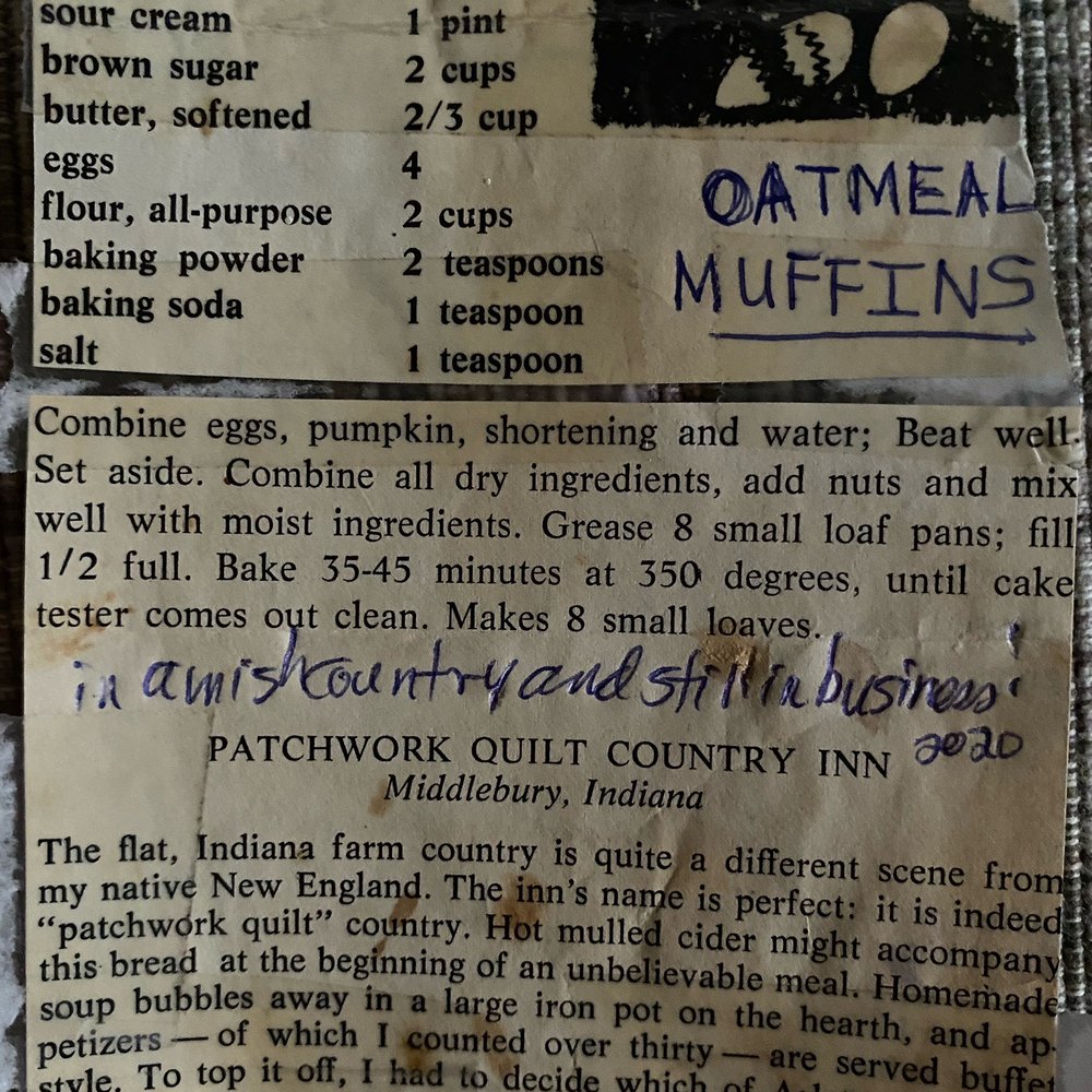 Patchwork Quilt Inn - Oatmeal Muffins from the inn! - Hotels Near Me - Middlebury, Indiana Patchwork Quilt Inn - Oatmeal Muffins from the inn! - Hotels Near Me - Middlebury, Indiana