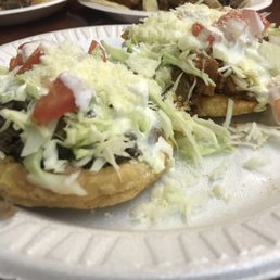 Al pastor and asada sopes...My go to when I stop here!! Al pastor and asada sopes...My go to when I stop here!!