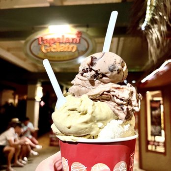 Papalani Gelato - a hand holding a cup of gelato - Ice Cream & Frozen Yogurt Near Me - Koloa, Hawaii Papalani Gelato - a hand holding a cup of gelato - Ice Cream & Frozen Yogurt Near Me - Koloa, Hawaii