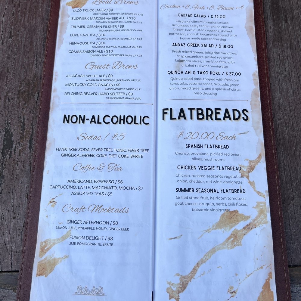Andaz Napa - Menu - Hotels Near Me - Napa, California Andaz Napa - Menu - Hotels Near Me - Napa, California