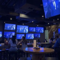 OjosLocos Sports Cantina - Mexican sports bar showing a boxing match