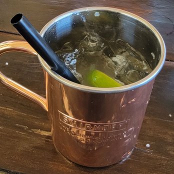 Asylum Restaurant - The cucumber mule, best drink on the menu, sorry that I drank most of it before the picture. - American Near Me - Jerome, Arizona Asylum Restaurant - The cucumber mule, best drink on the menu, sorry that I drank most of it before the picture. - American Near Me - Jerome, Arizona