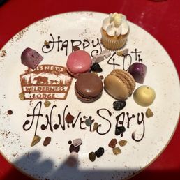 Our special anniversary celebration dessert