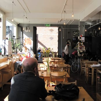 Look Mum No Hands! - From the back looking out to entrance patio. - Bikes Near Me - London, XGL Look Mum No Hands! - From the back looking out to entrance patio. - Bikes Near Me - London, XGL