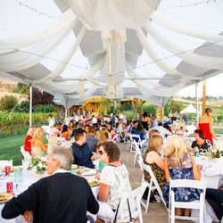 Lake Chelan Wedding Rentals - Tent drapery from LCWR! So gorgeous!