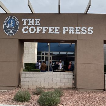 The Coffee Press - Exterior so you can located right next to the Paseo Verde Library! - Coffee & Tea Near Me - Henderson, Nevada