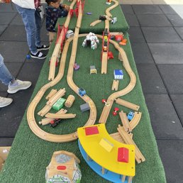 Outside train area